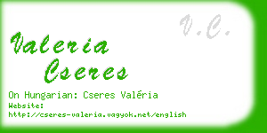 valeria cseres business card
